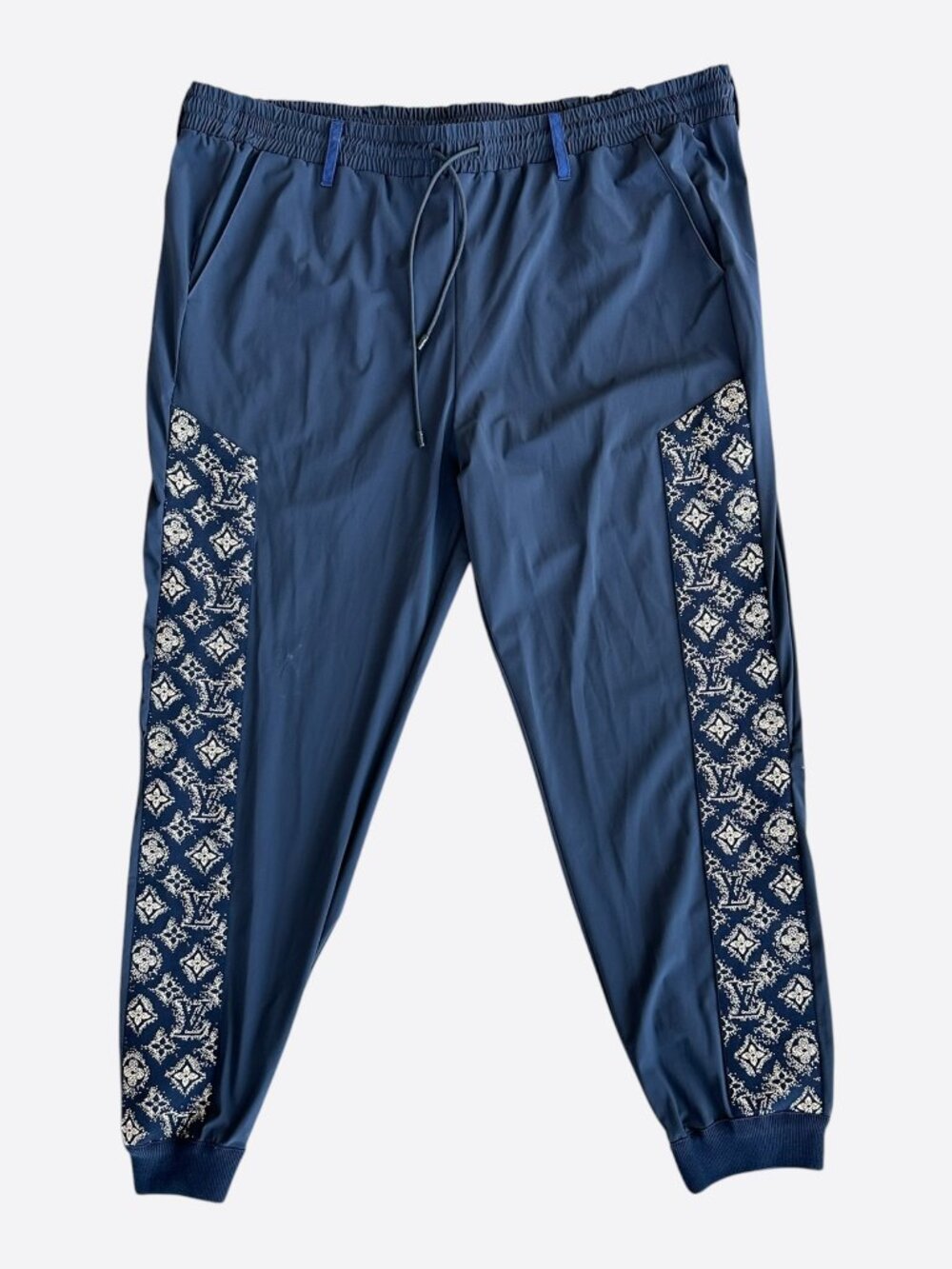 Louis Vuitton Navy & Beige Monogram Trackpants